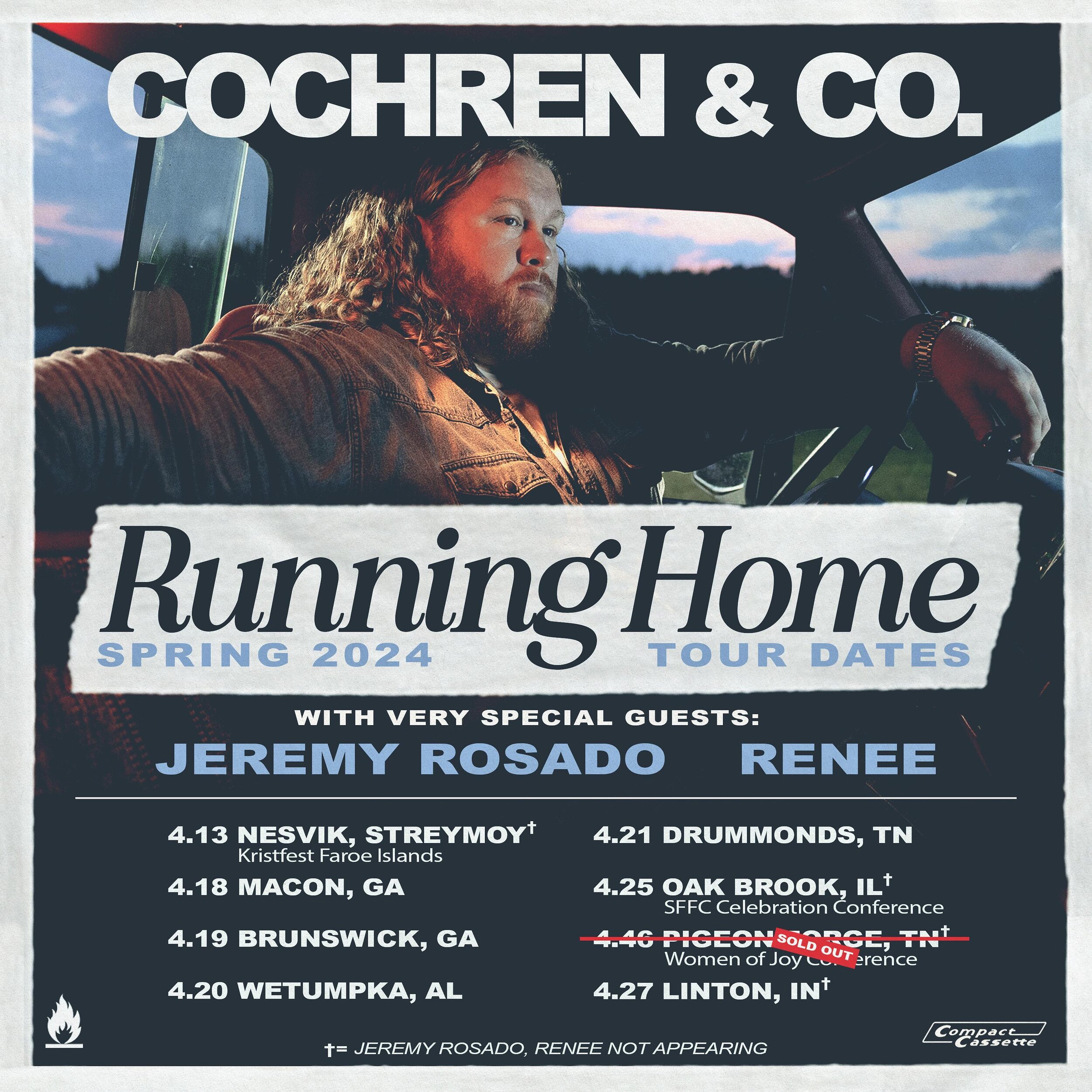 We are so excited to be hitting the road again in April for a string of headline shows along with our friends @iamjeremyrosado @reneemusicofficial for select dates.  Get your tickets now for these impactful nights at cochrenmusic.com/tour 🙌🔥

4.13 