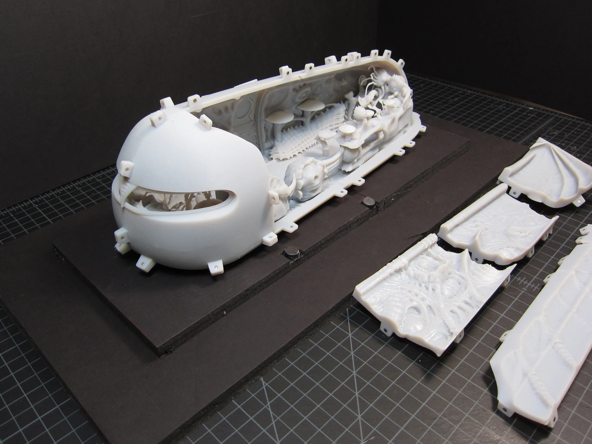  We printed a rapid prototyped model to scale. All wild seams for camera were discussed and reflected in this model. 
