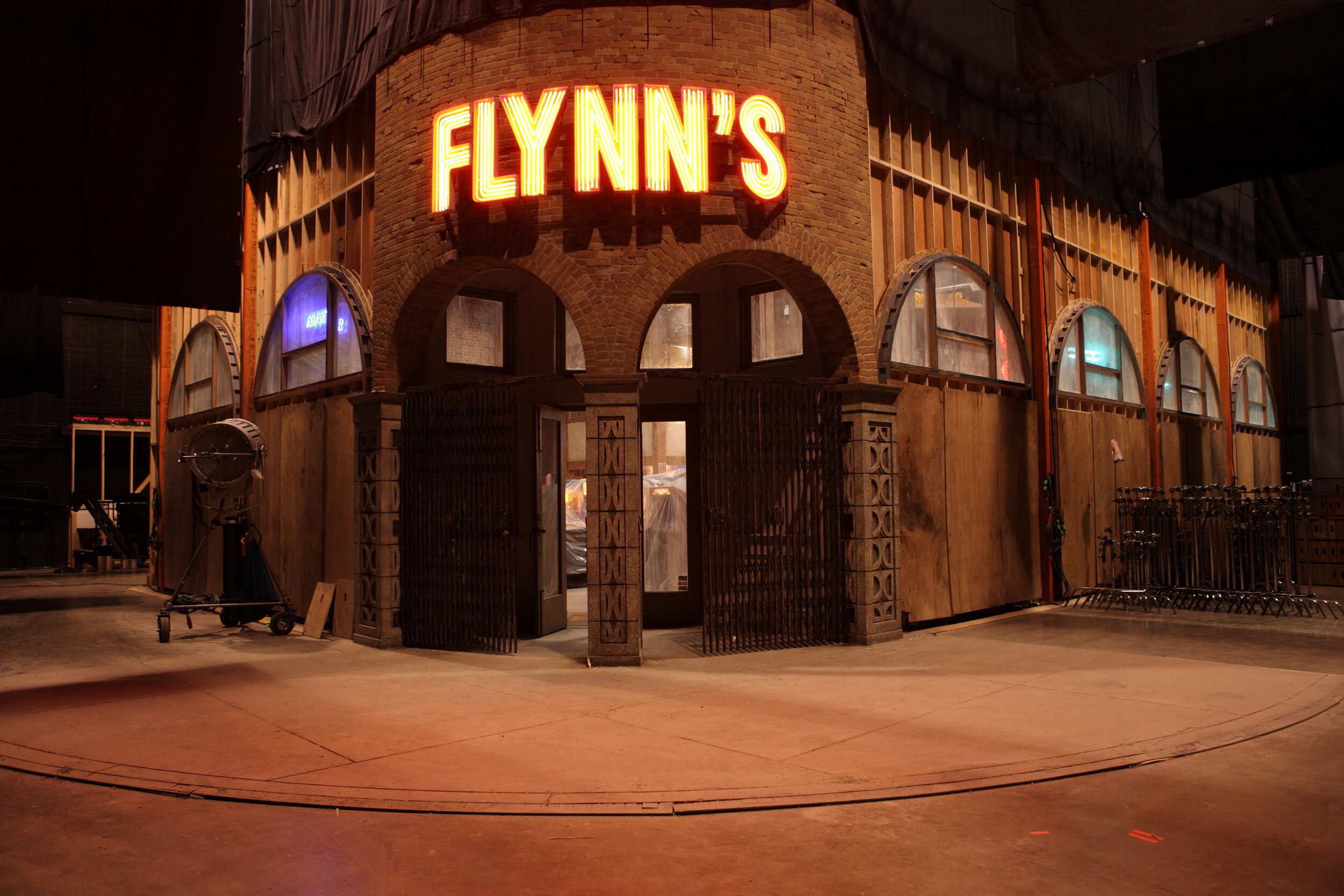 We opened with an homage to the original film. Flynn’s arcade. We shot the original exterior in Culver City and the interior in Vancouver.  