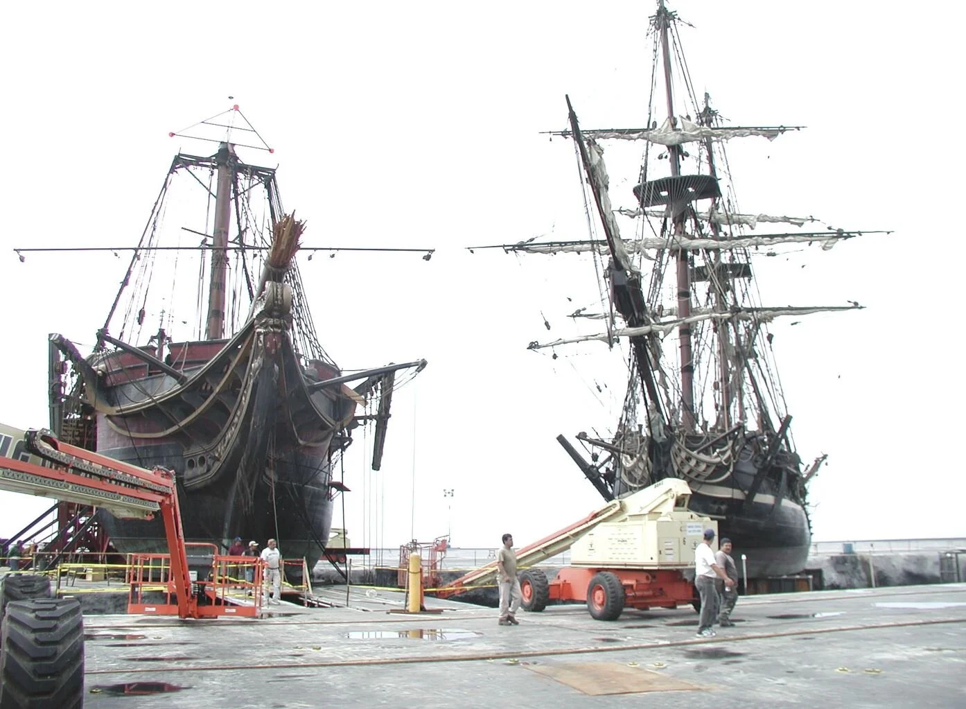  For the final boarding of the Acheron from the Surprise the tank ships were able to collide. The Acheron was stationary but the Surprise/Whaler was on a track system.  