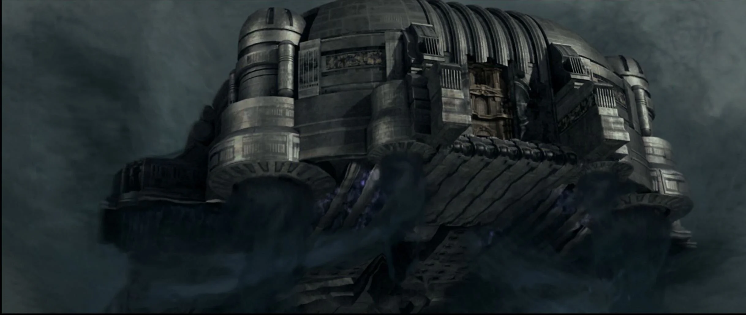  Holger took his inspiration from the church. The basilica ship and its interior were laid out as were the basilica from the classical past. The European cathedral but with a dark perspective. 