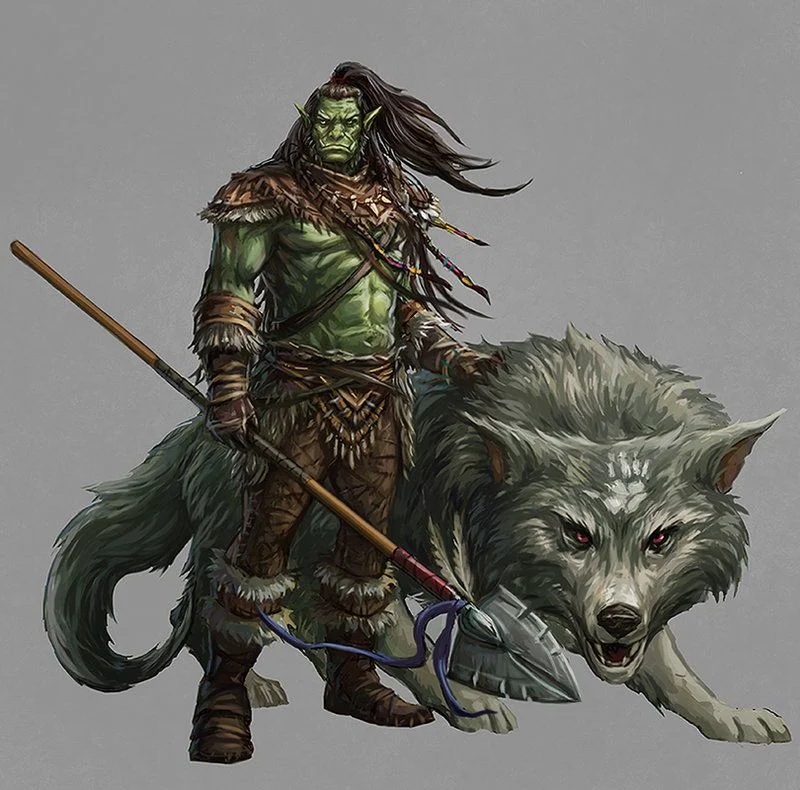 Me and my buddy Worg - Art by Alex Honeycutt