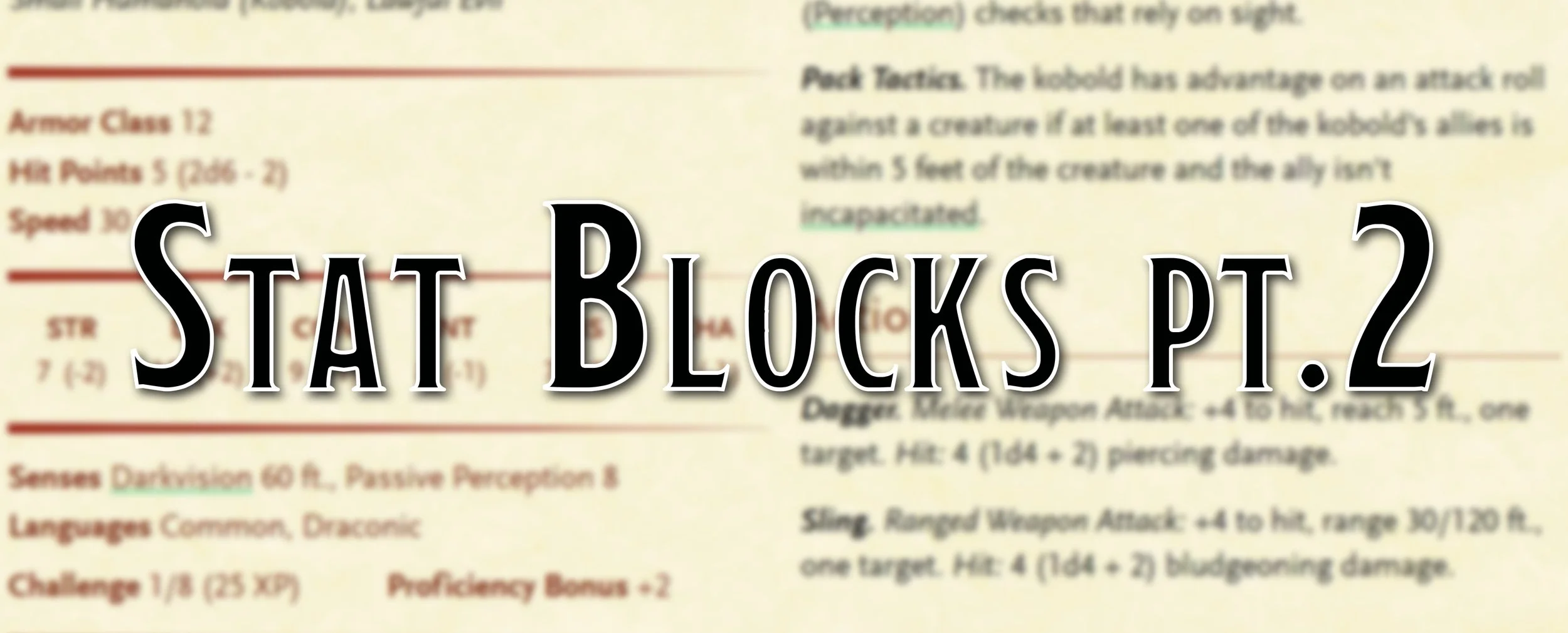 Designing a Better Stat Block