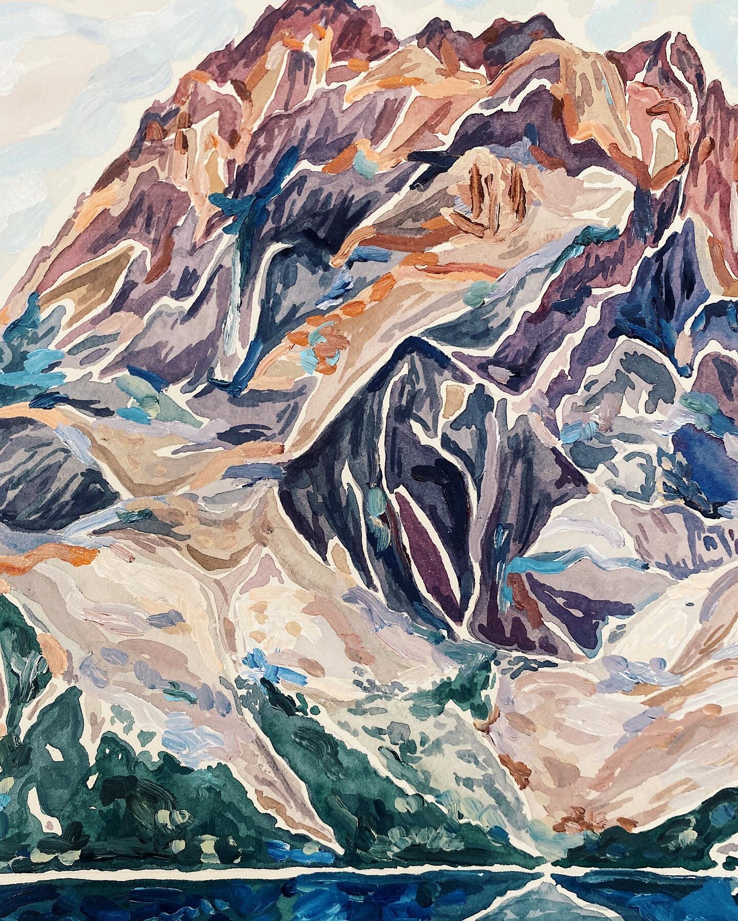 &lsquo;The Enchantments&rsquo; &bull;&bull;&bull; inspired by a dreamy June night spent beside Colchuck Lake in the Alpine Lakes Wilderness. The air was calm and Dragontail Peak perfectly gazed down into the mirror of the water below as sunset gave a