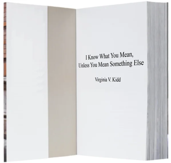 Books — Virginia V. Kidd