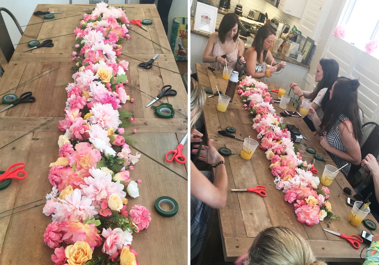 The flowers are ready to go & the mimosas are ready to flow! Let's get this flower party started ladies!