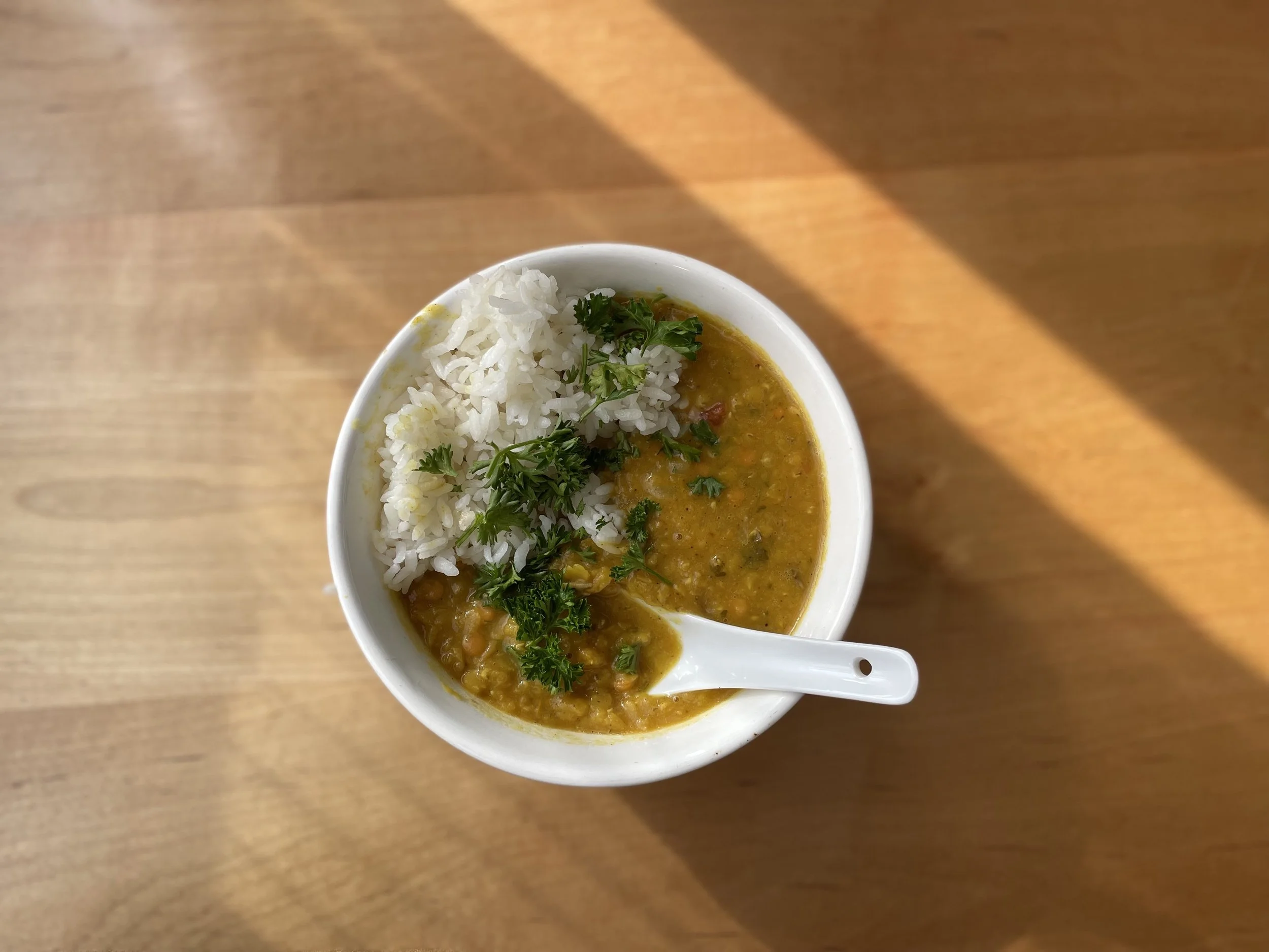 Bowl of Daal on Nourished Folks Table