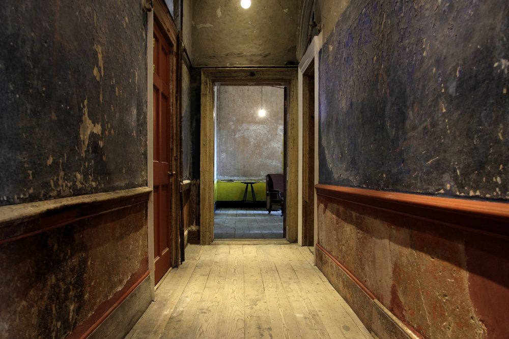 The striking red raddle and Reckitt's Blue painted hallways of 14 Henrietta Street. Image by Paul Tierney Photography .JPG