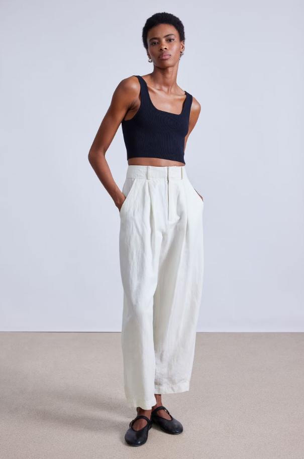 PETITE BARI CROP TROUSER