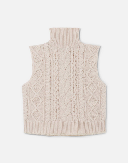 CABLE TURTLENECK VEST