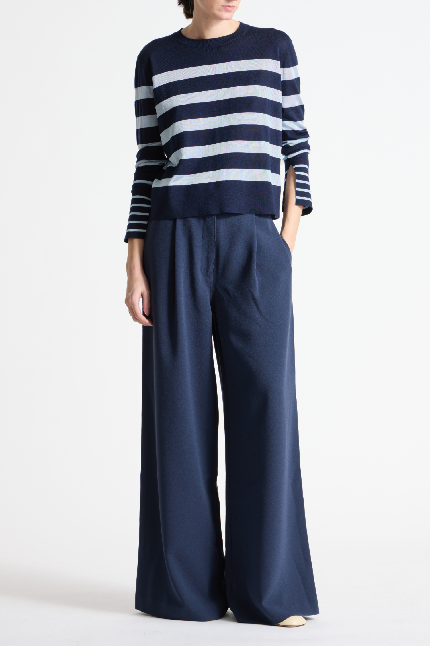 ODETTE STRIPED KNIT SWEATER