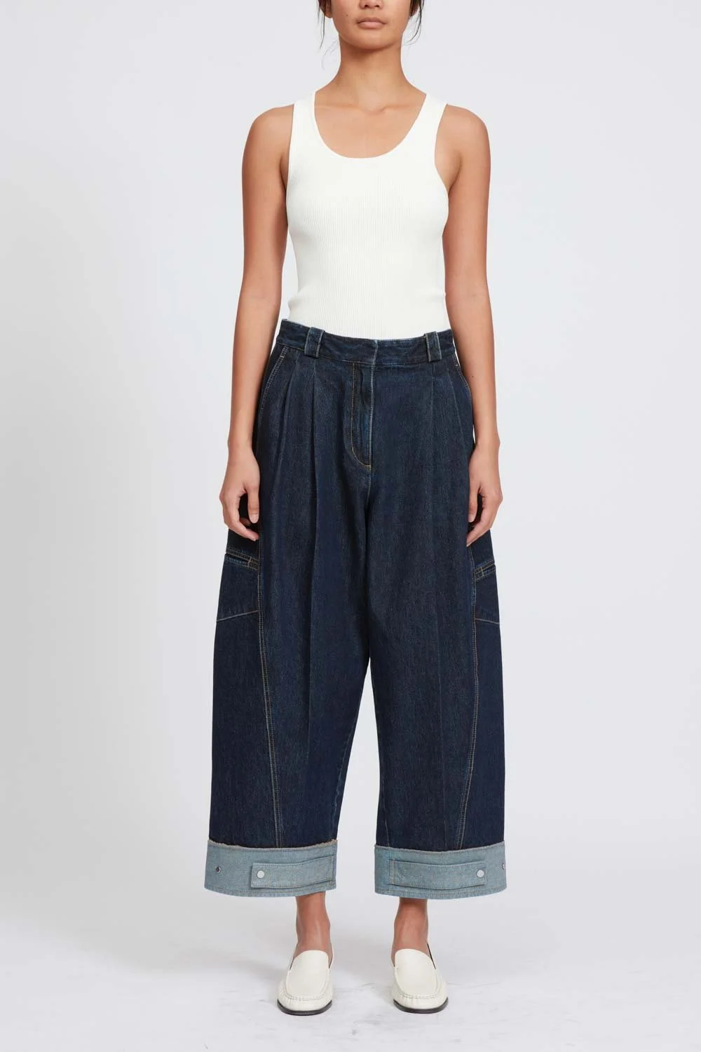 WIDE LEG CROPPED PANT
