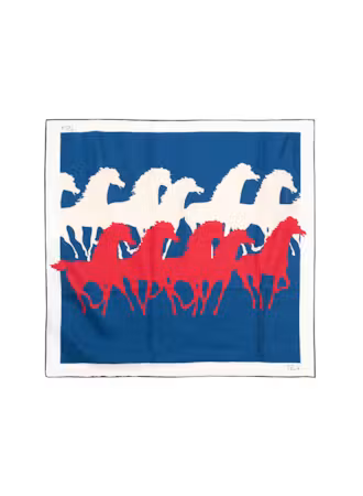 Horse Print Silk Scarf