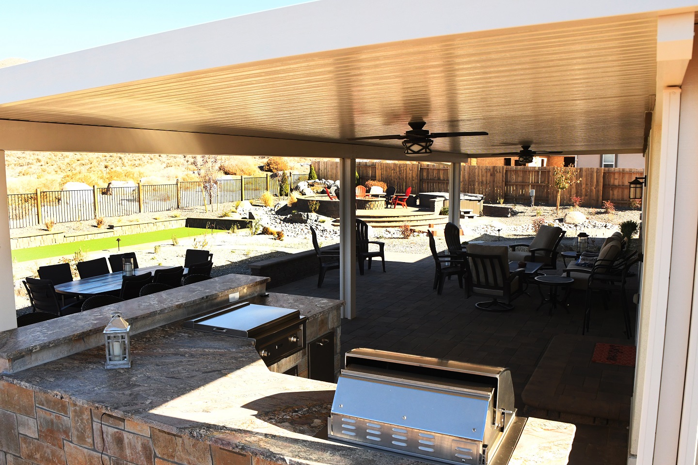 Rocklin, NV patio with outdoor kitchen