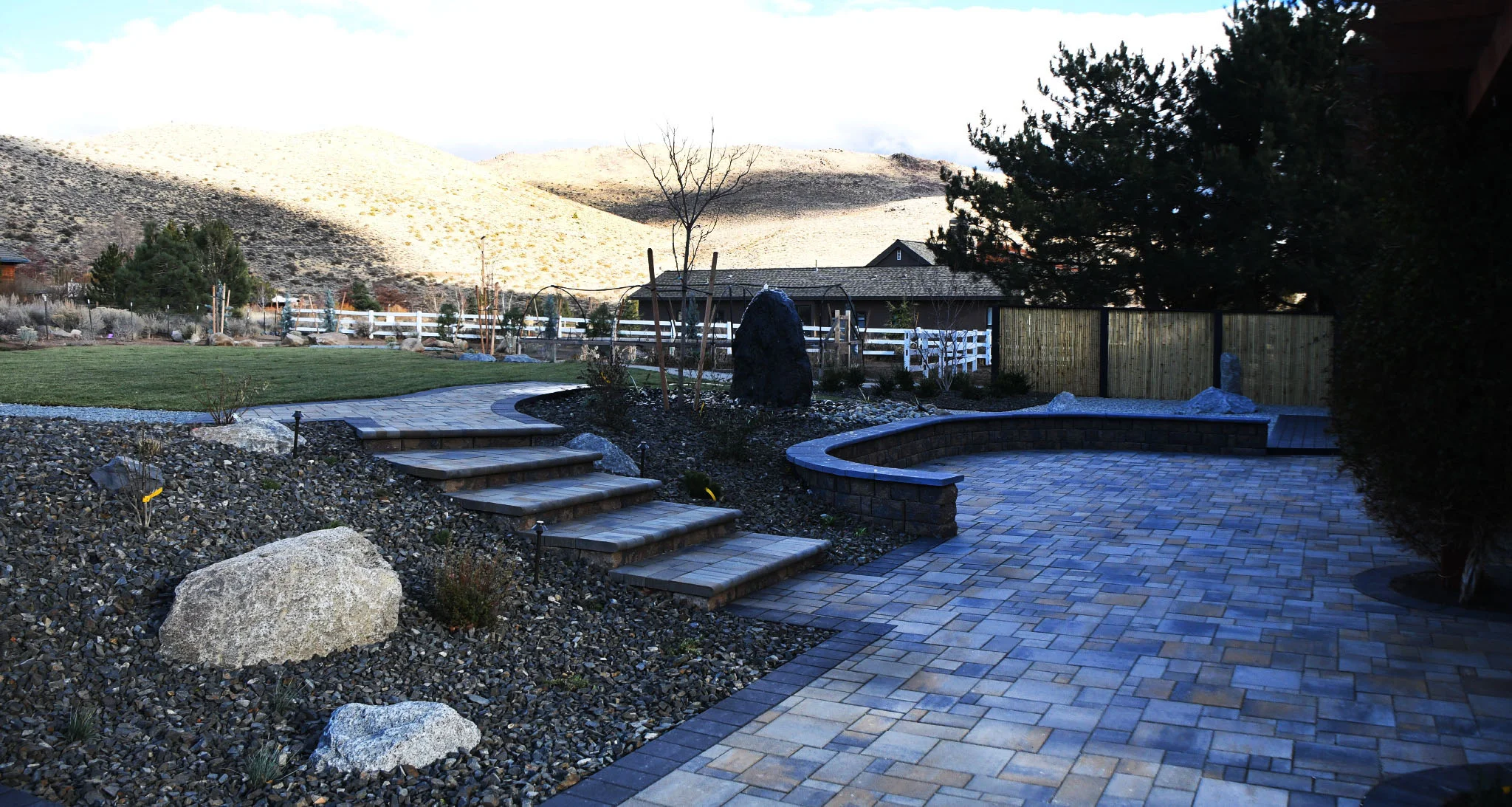 Carson City, NV stunning front yard and backyard lansdcaping