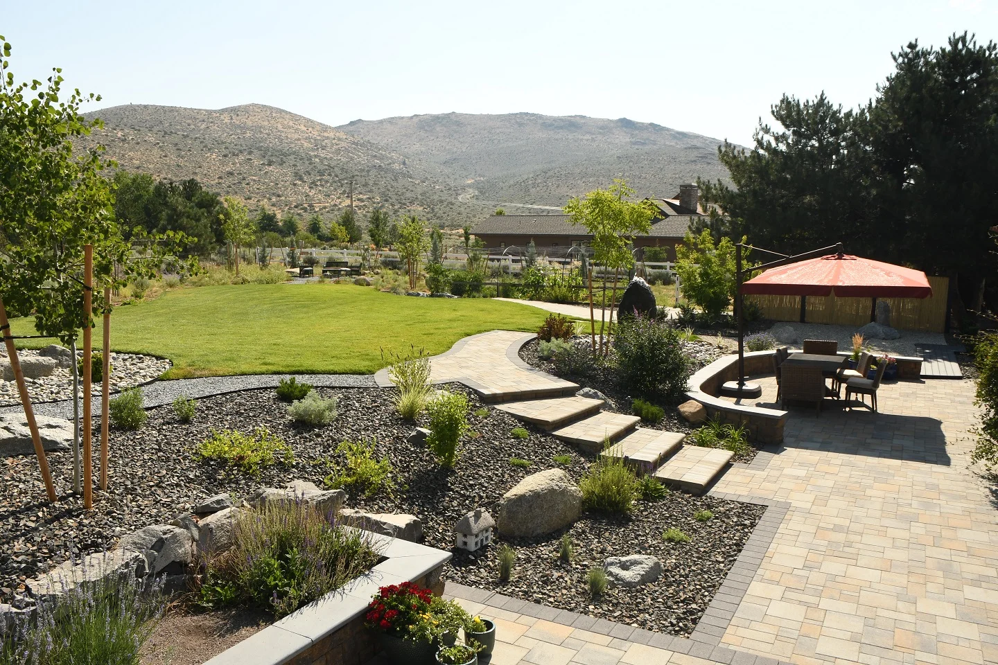 Outdoor living area with beautiful patio pavers in Carson City, NV