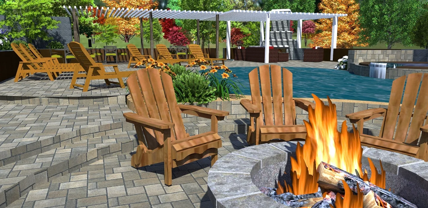 Folsom CA top landscape design for outdoor fireplace