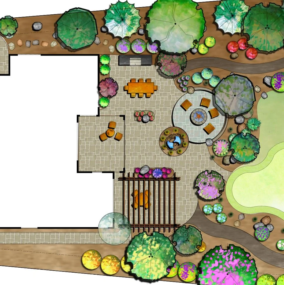 Outdoor living area with patio, pergola, pool and spa in Rocklin, CA