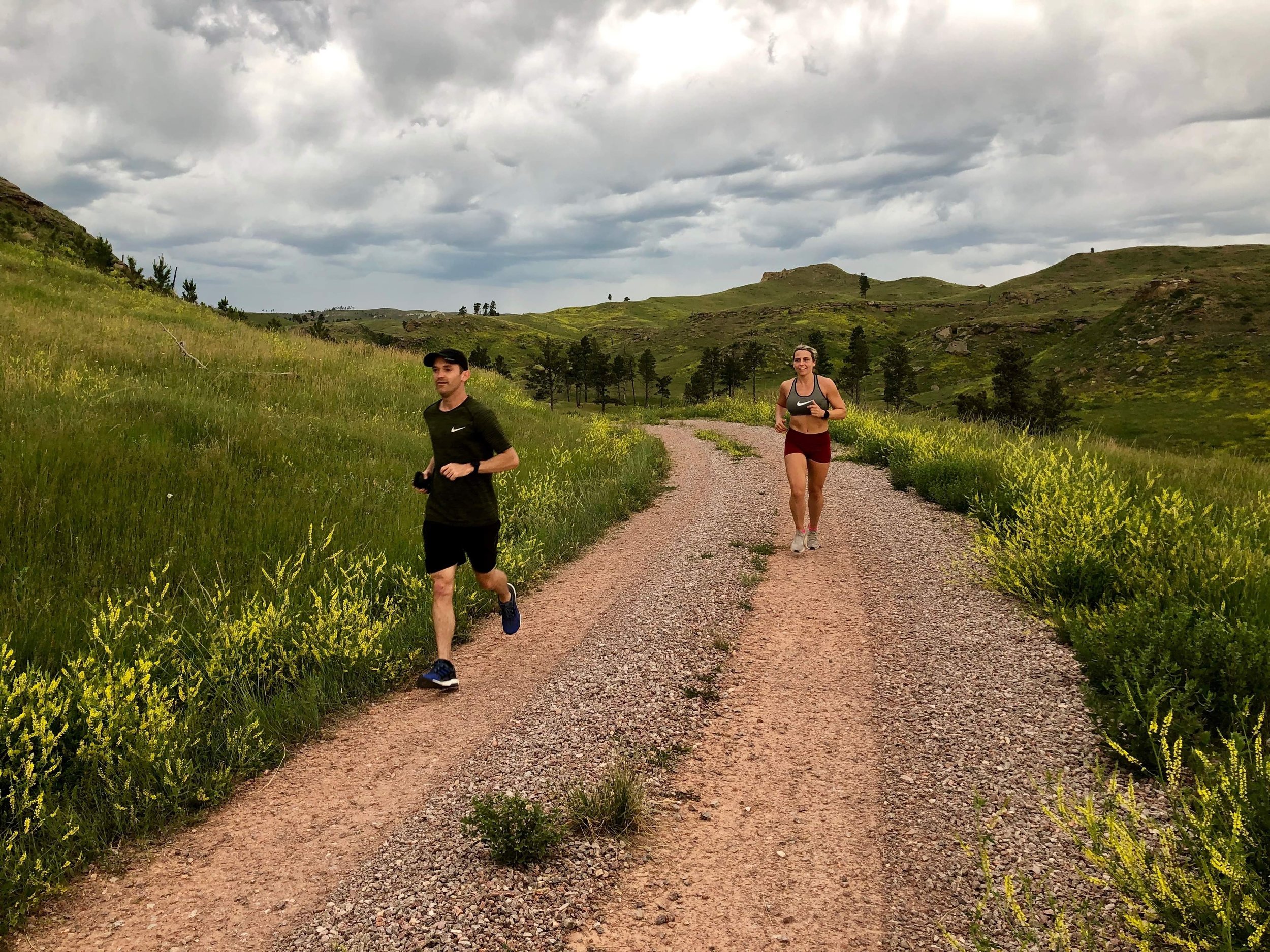 Racing the thunderstorms in Montana: For years I’ve been planning the “50 states 5k” adventure to break the speed record for visiting all 50 states while also running a 5k in each state. I broke the record for most miles run a week (156.9 miles in 6 days), dealt with excessive heat, massive sleep deprivation and the stress of nearly having the whole trip blow up in my face over cancelled flights to the starting line. But in the end, it was executed in spite of obstacles and the dream was realized. This photo encapsultes the entire experiece. The storms were coming but we always fought to stay ahead of them.