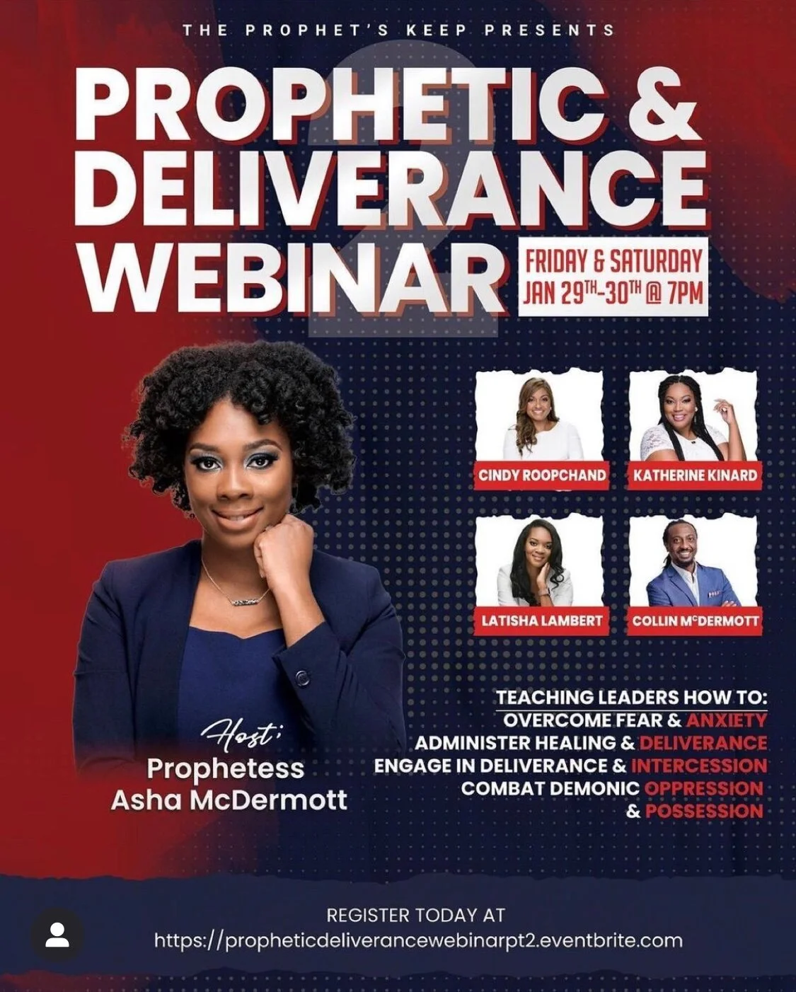 Prophetic &amp; Deliverance Webinar hosted by The Prophet's Keep