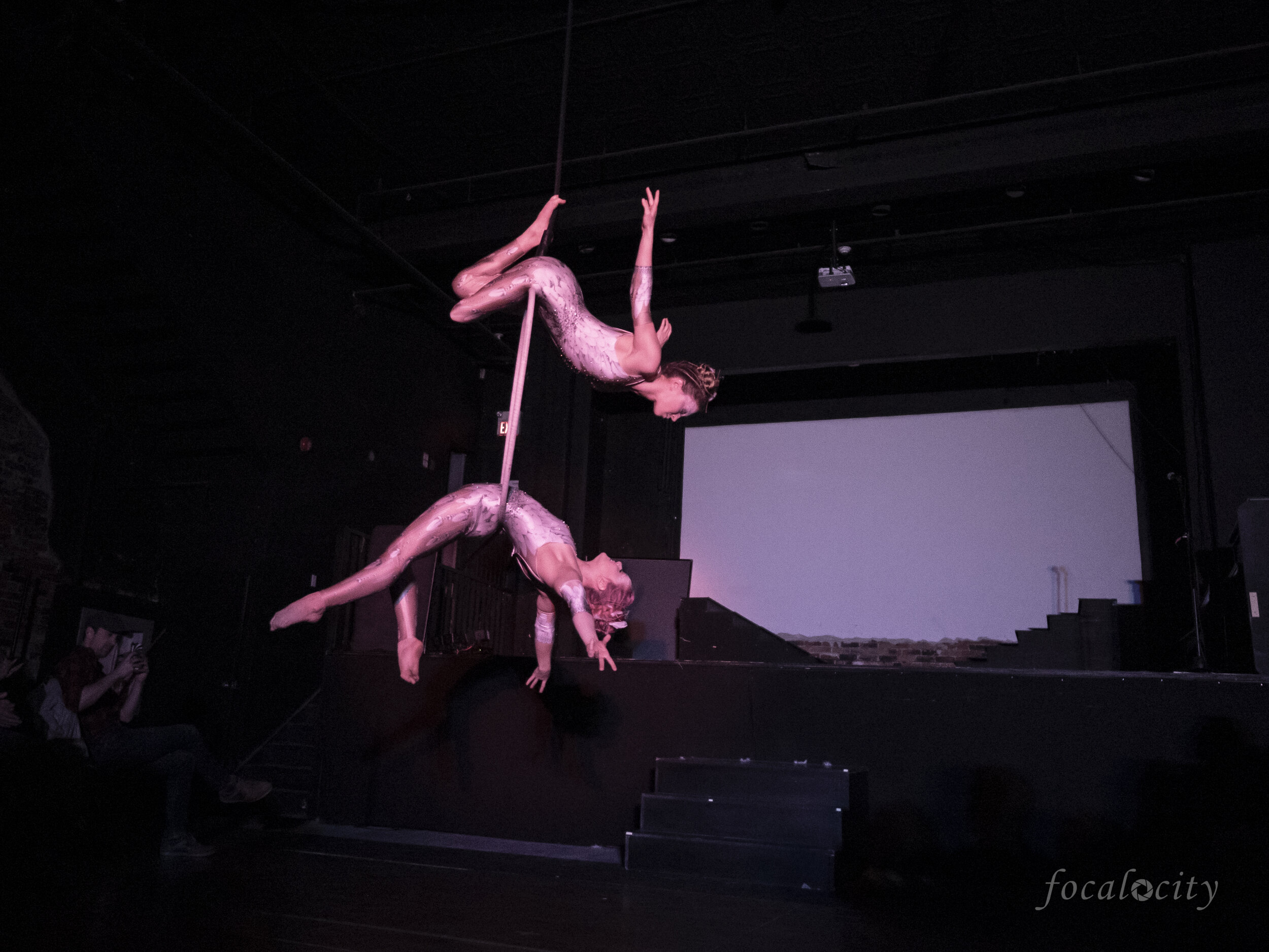  Laura Lawless &amp; LeeAnn Ball in Cirque Du Poulet, photo by Lori Ryerson. 