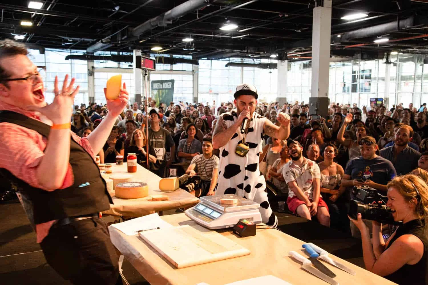 Eric Shack makes the perfect cut of cheese. Photo Credit Kathryn M. Sheldon.