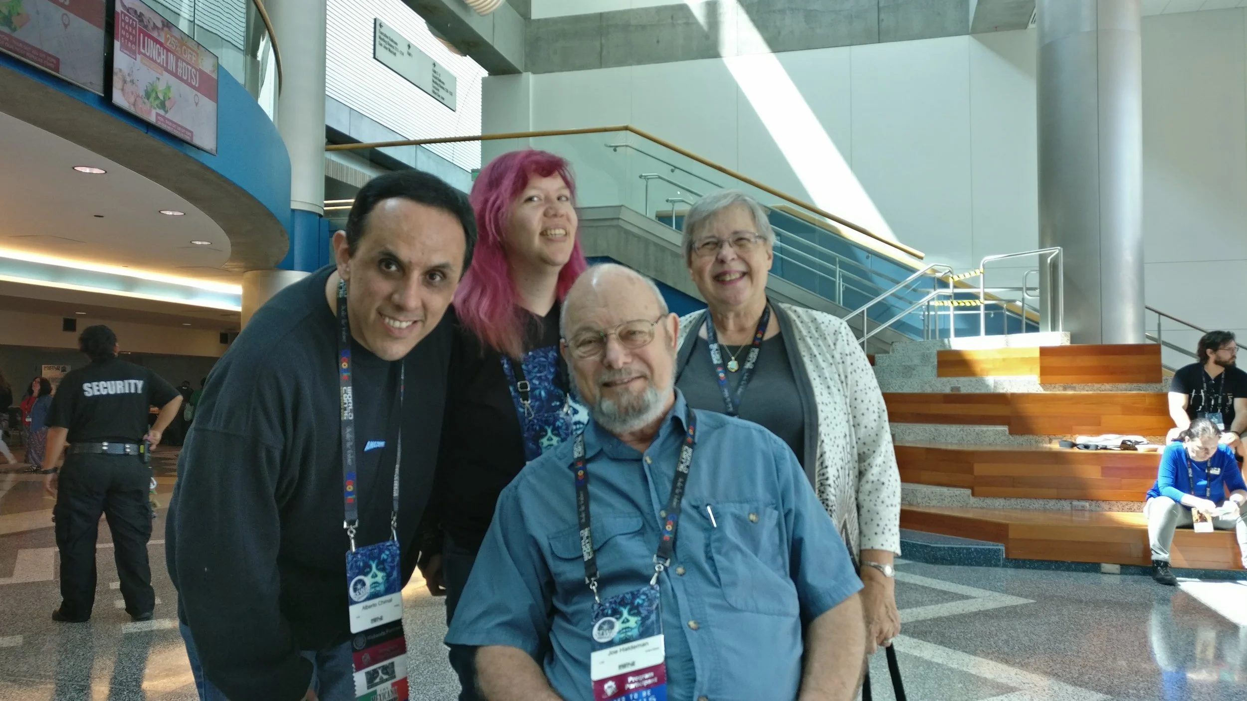 Alberto Chimal, Raque Castro, Joe Haldeman, and Gay Haldeman