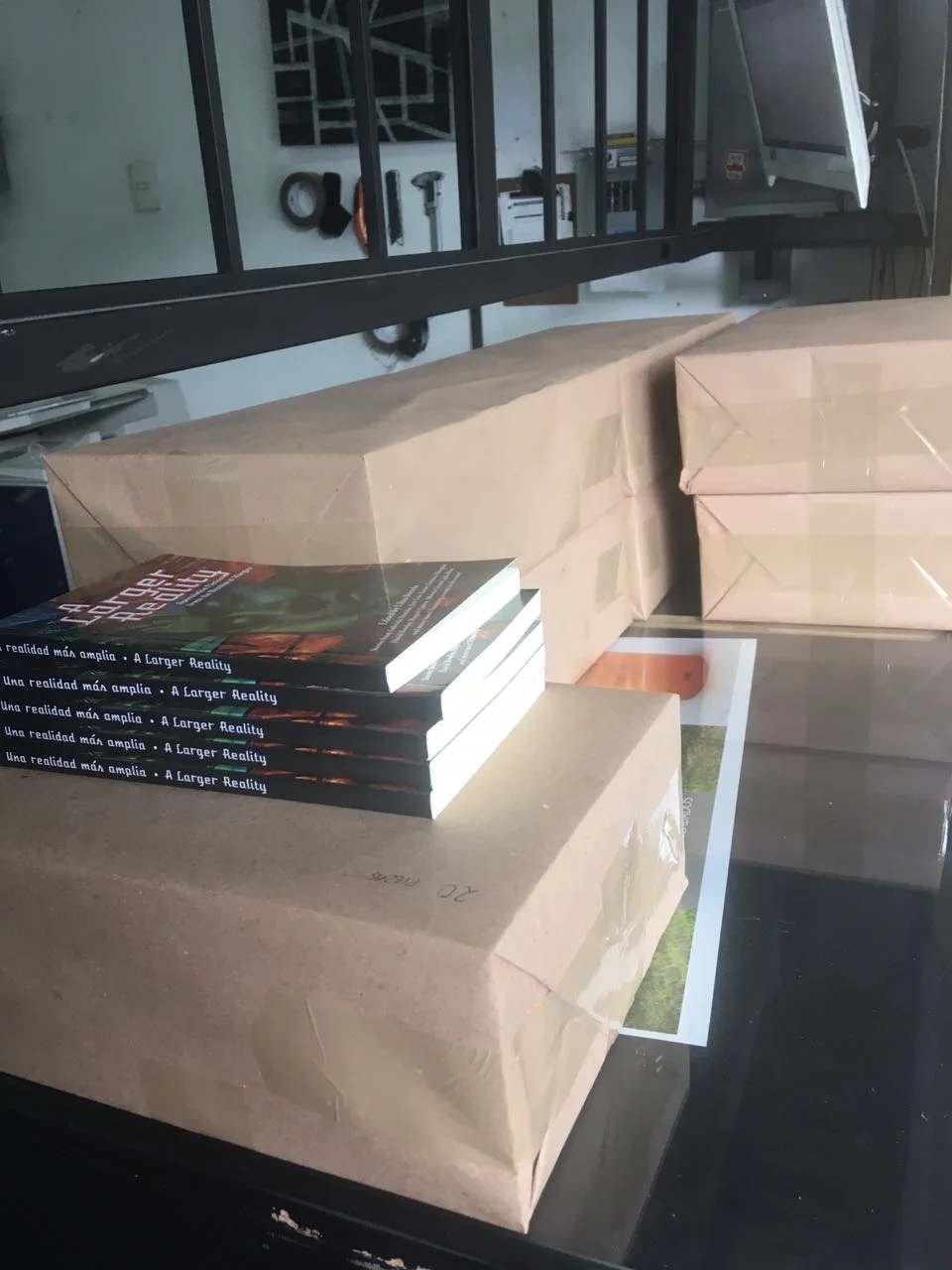 A Larger Reality all packaged up and ready to go (Photo by Libia Brenda)