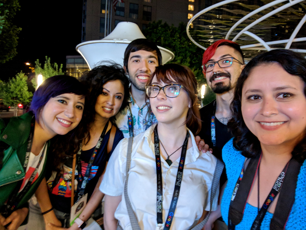 Smok, Vania Soto, Gonzalo Alvarez, Grace Chadwick, Cody Jimenez, and Dianita Cerón (Sent by Dianita Cerón; photo by Anonymous with Dianita's camera)