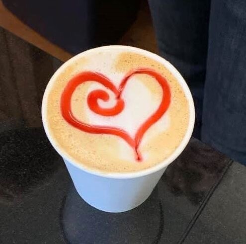 Happy Valentines Day!  Stop by Friday and Saturday for $1.00 OFF Lattes!  Now featuring Very Cherry and Roasted Coconut. #iloveyoualatte #rostedforyourcuckoo nut #bicyclesncoffee