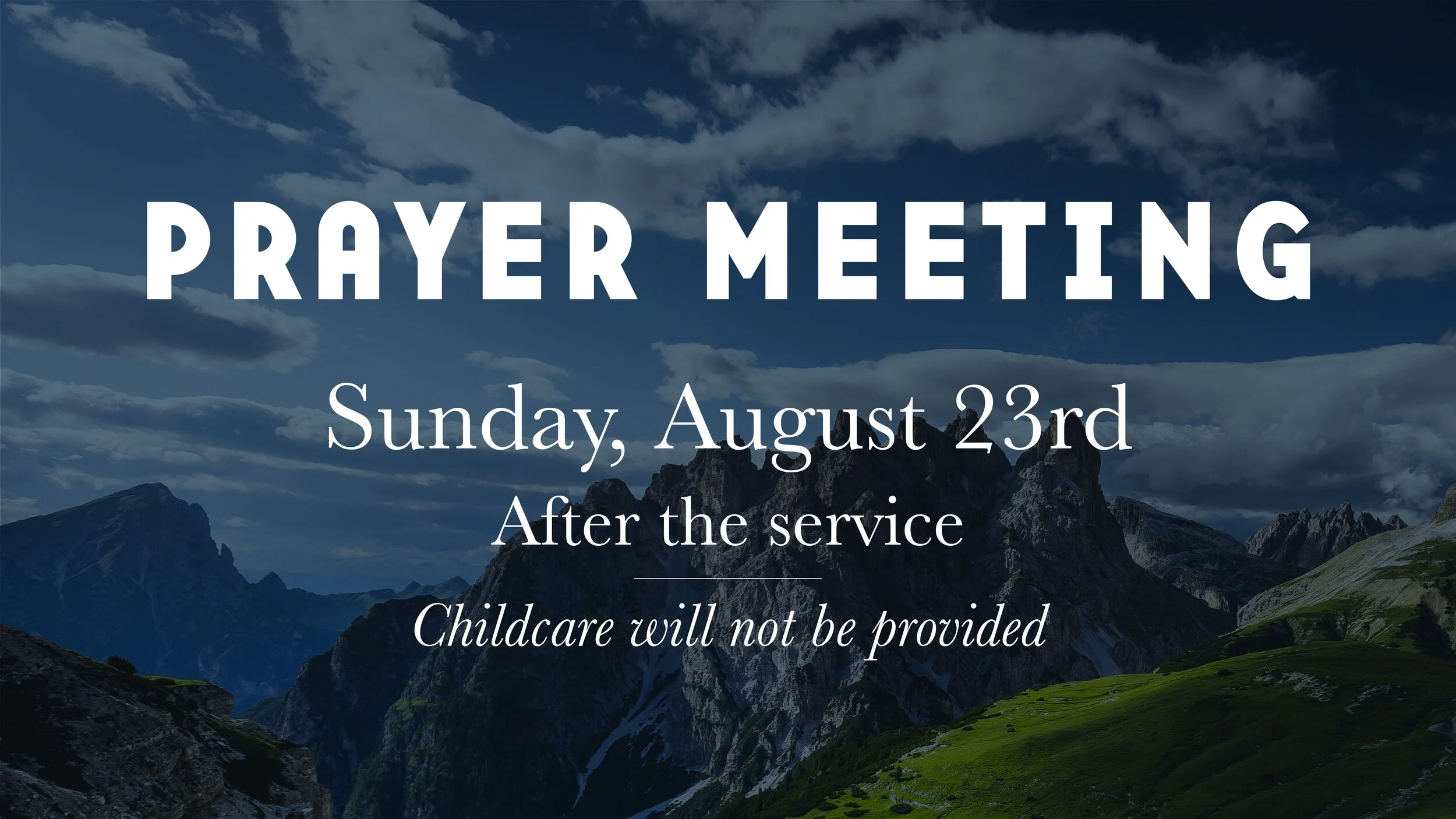 August Prayer Meeting