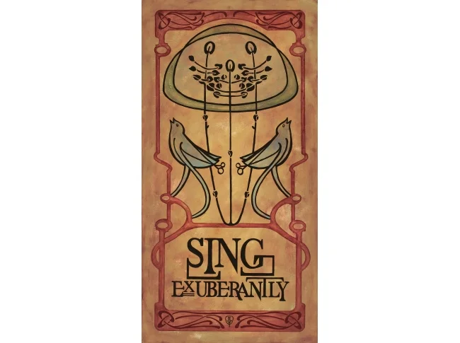 Sing Exuberantly, Art Nouveau by Julie Leidel