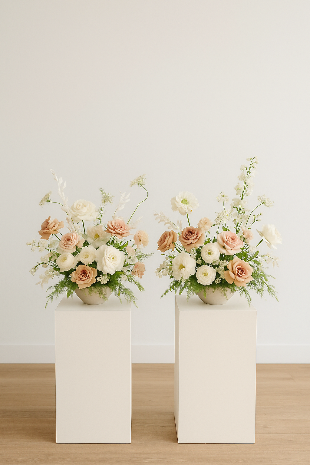 {Lets Get Married} Garden Pillar Arrangements