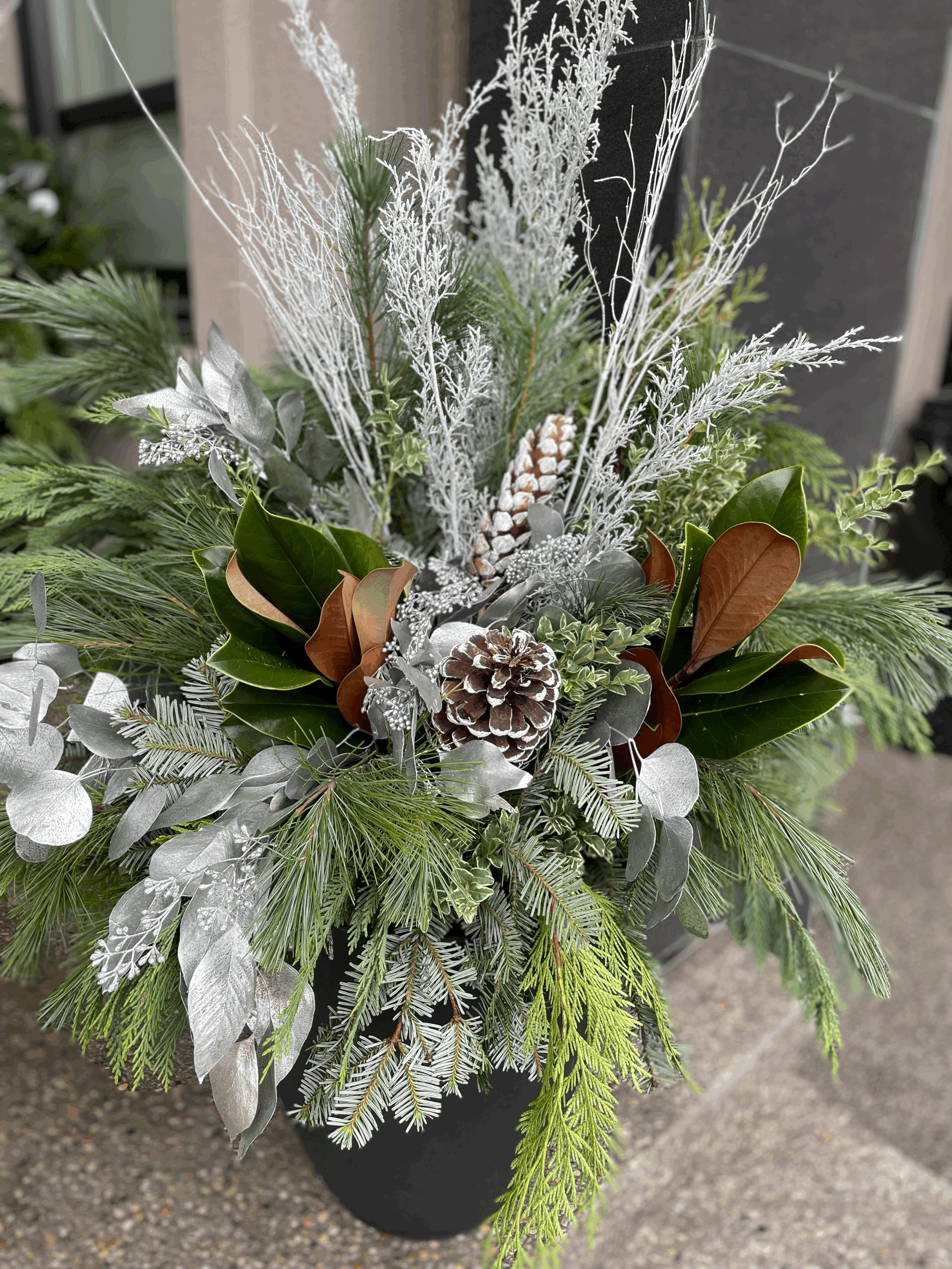 Silver-Bells Winter Planter