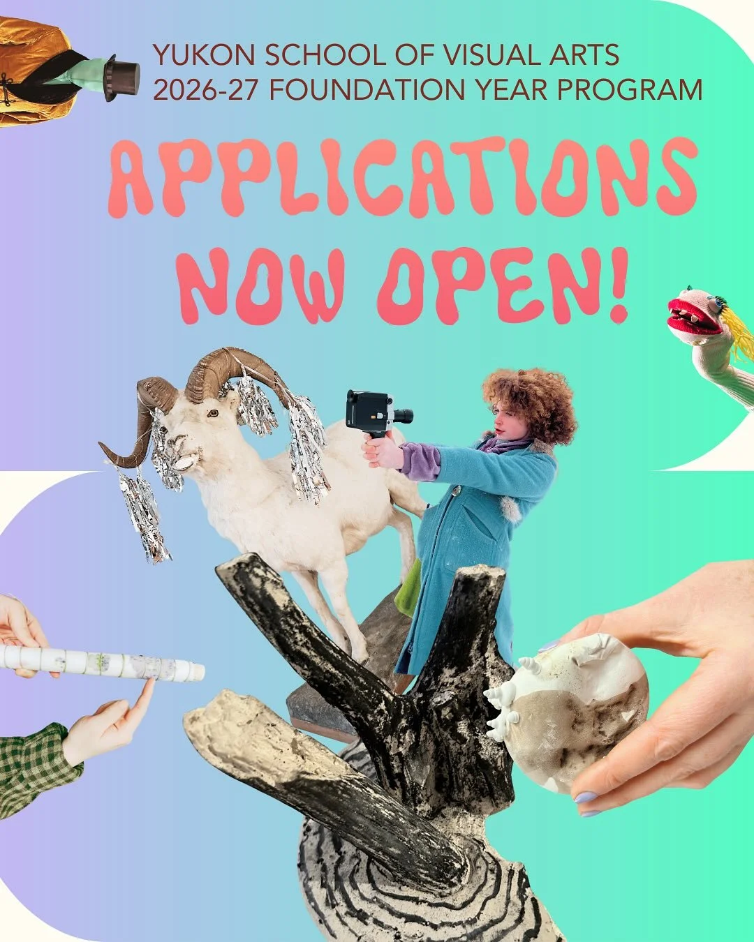 ✨We&rsquo;re accepting applications for the Yukon School of Visual Arts 2026-27 Foundation Year Program! Located in the sub-arctic community of Dawson City, Yukon, within Tr&rsquo;ond&euml;k Hw&euml;ch&rsquo;in traditional territory, our unique 8-mon