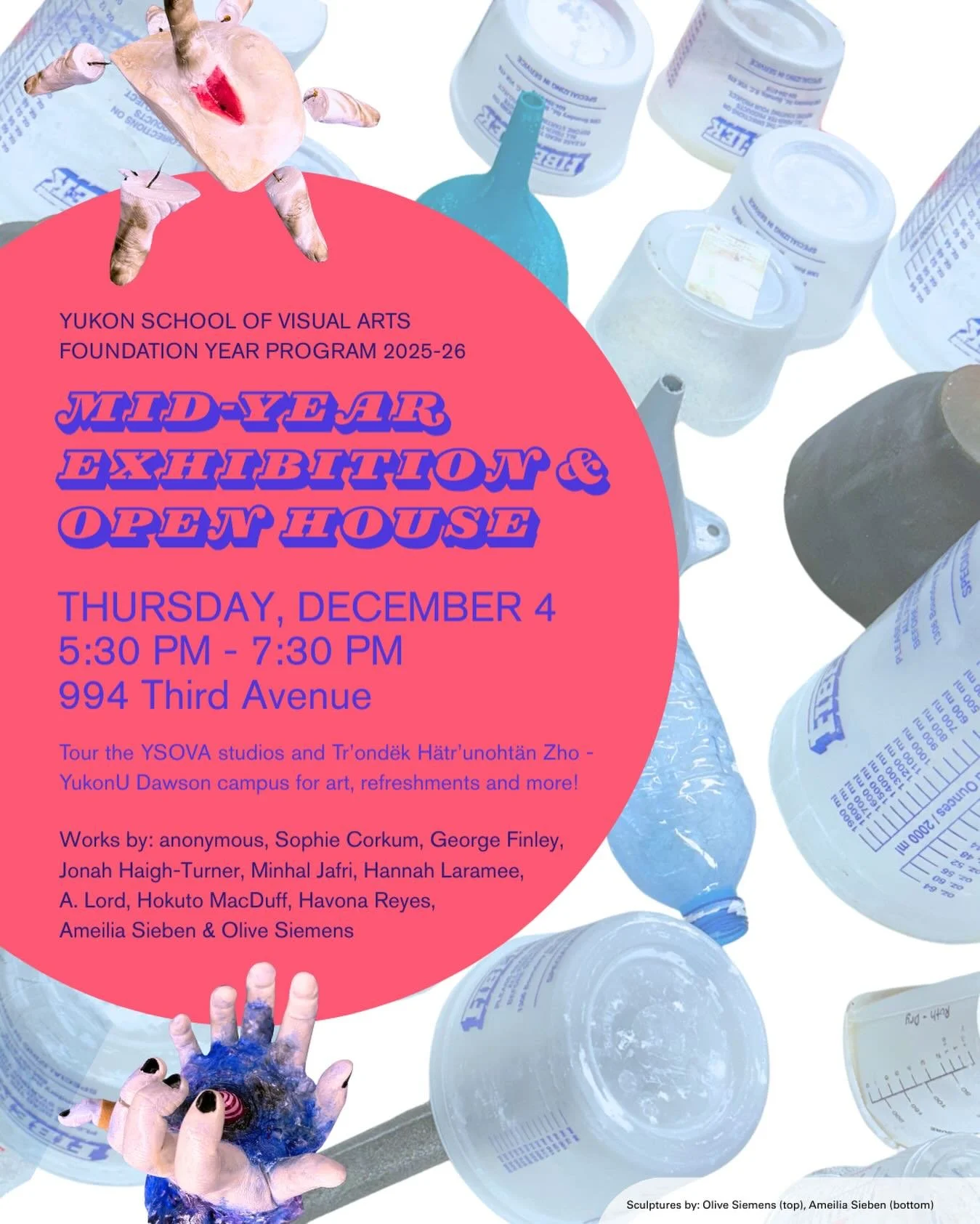 ❄️It&rsquo;s the festive time of year - and that means SOVA&rsquo;s annual Mid-Year Exhibition and Open House! Come by SOVA to tour the studios and gallery, and see what art projects our Foundation Year students have been working on including sculptu