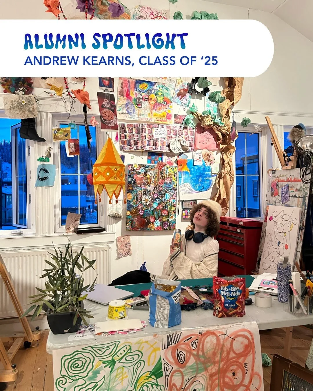 🍃Alumni Spotlight - Andrew Kearns, class of &lsquo;25

Andrew Kearns attended the Foundation Year Program in 2024-25 after completing high school in Watson Lake in the Yukon. He is currently pursuing his BFA at the Emily Carr University of Art + Des