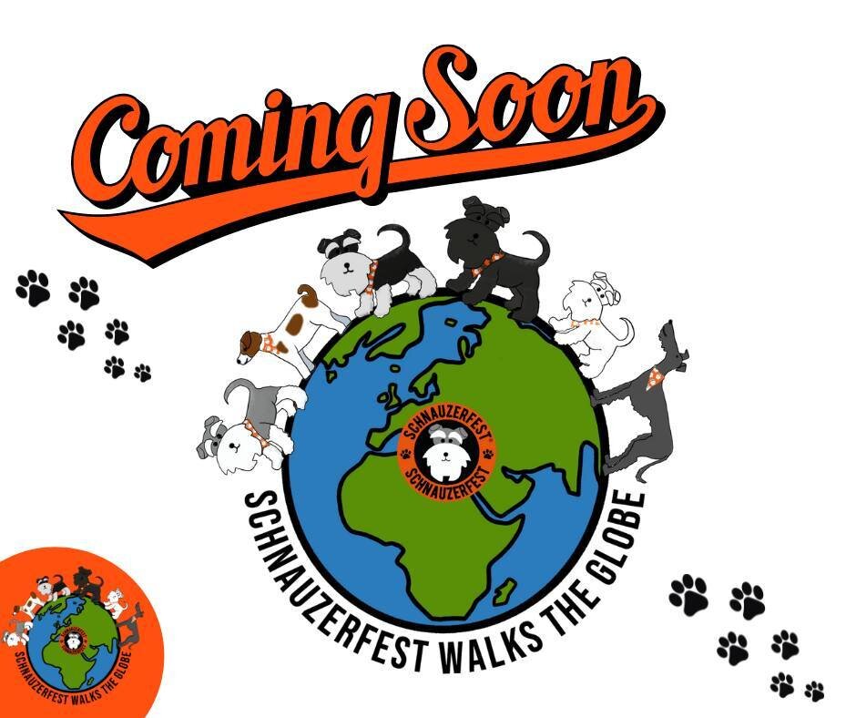 If you're on our mailing list you'll know that Schnauzerfest Walks The Globe is coming back! 

Look out in your inboxes and across our social media for details of the 2022  #SchnauzerfestWTG challenge and how you can take part, join in, get walking, 