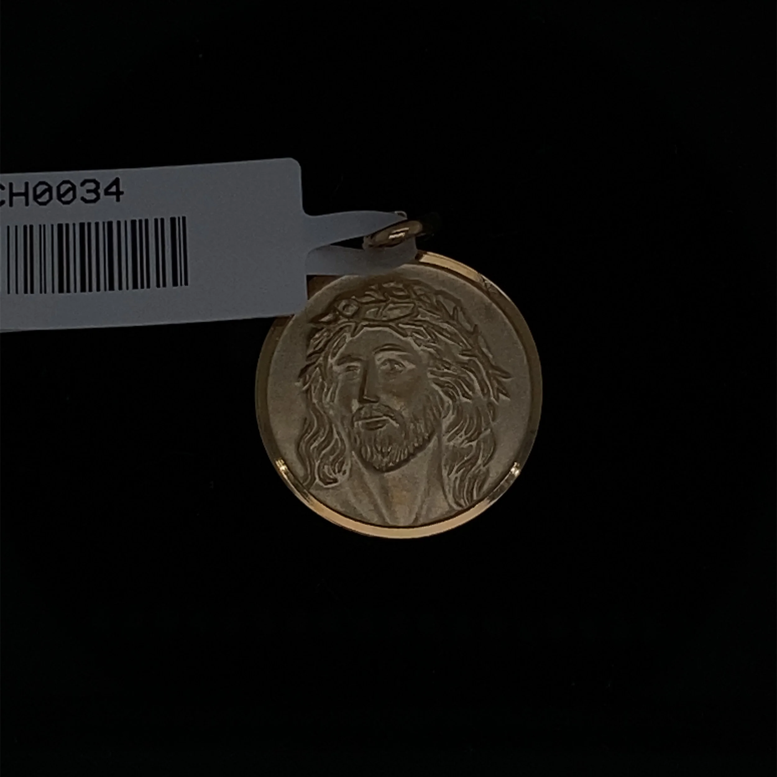14K Italian Gold Jesus Pendant 