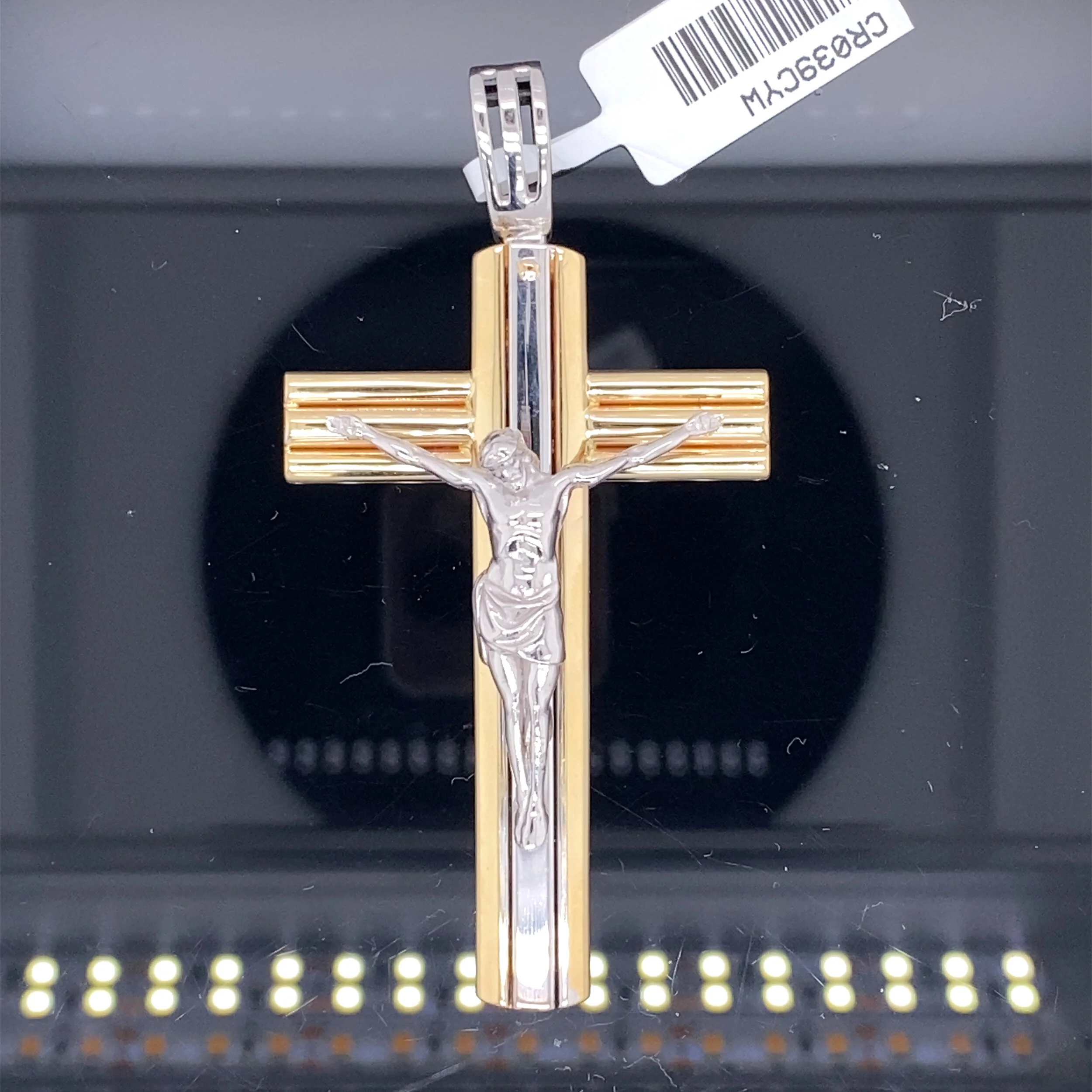 14K Gold Large Cross Pendant 