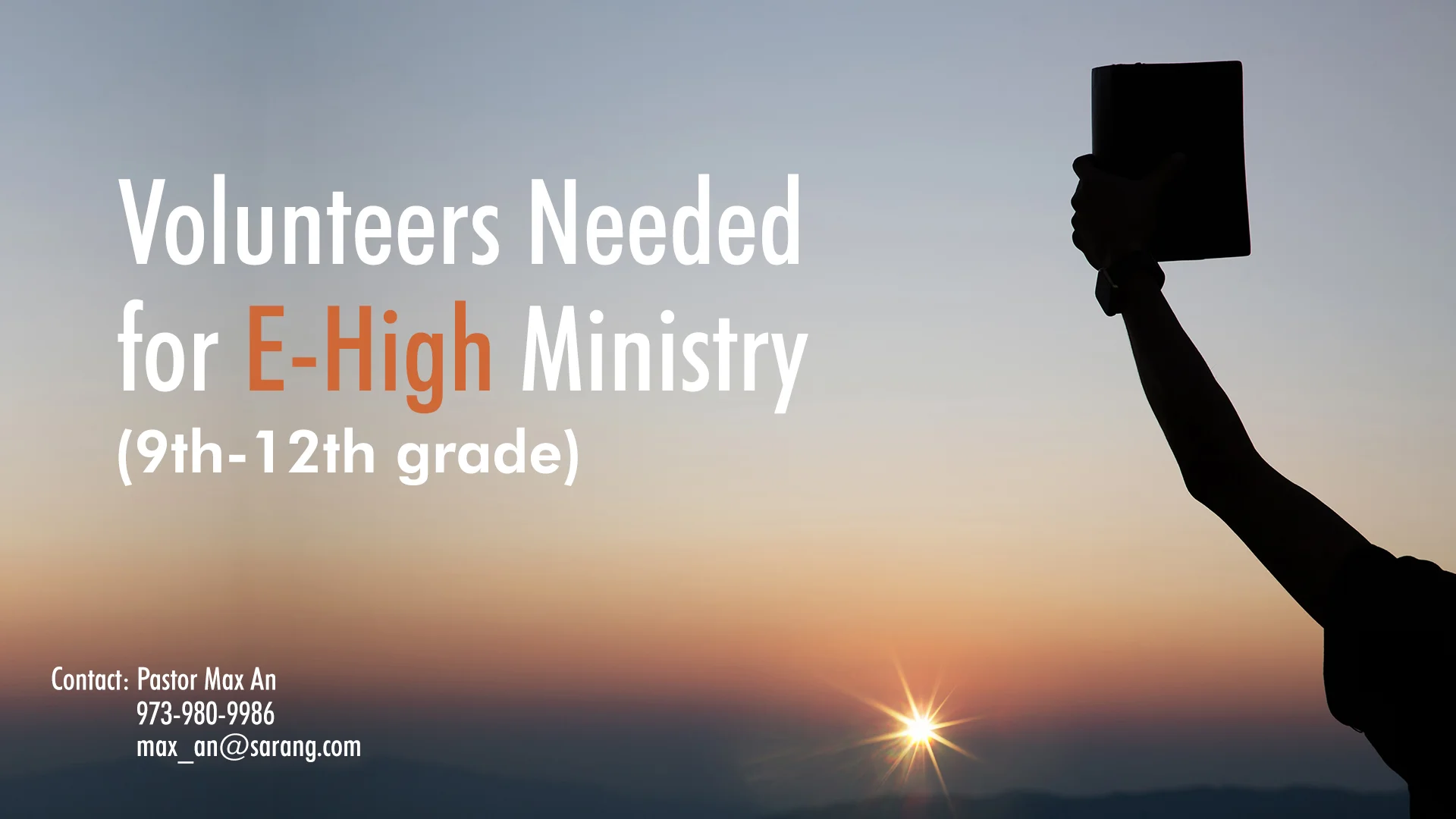 Volunteers Needed for E-High