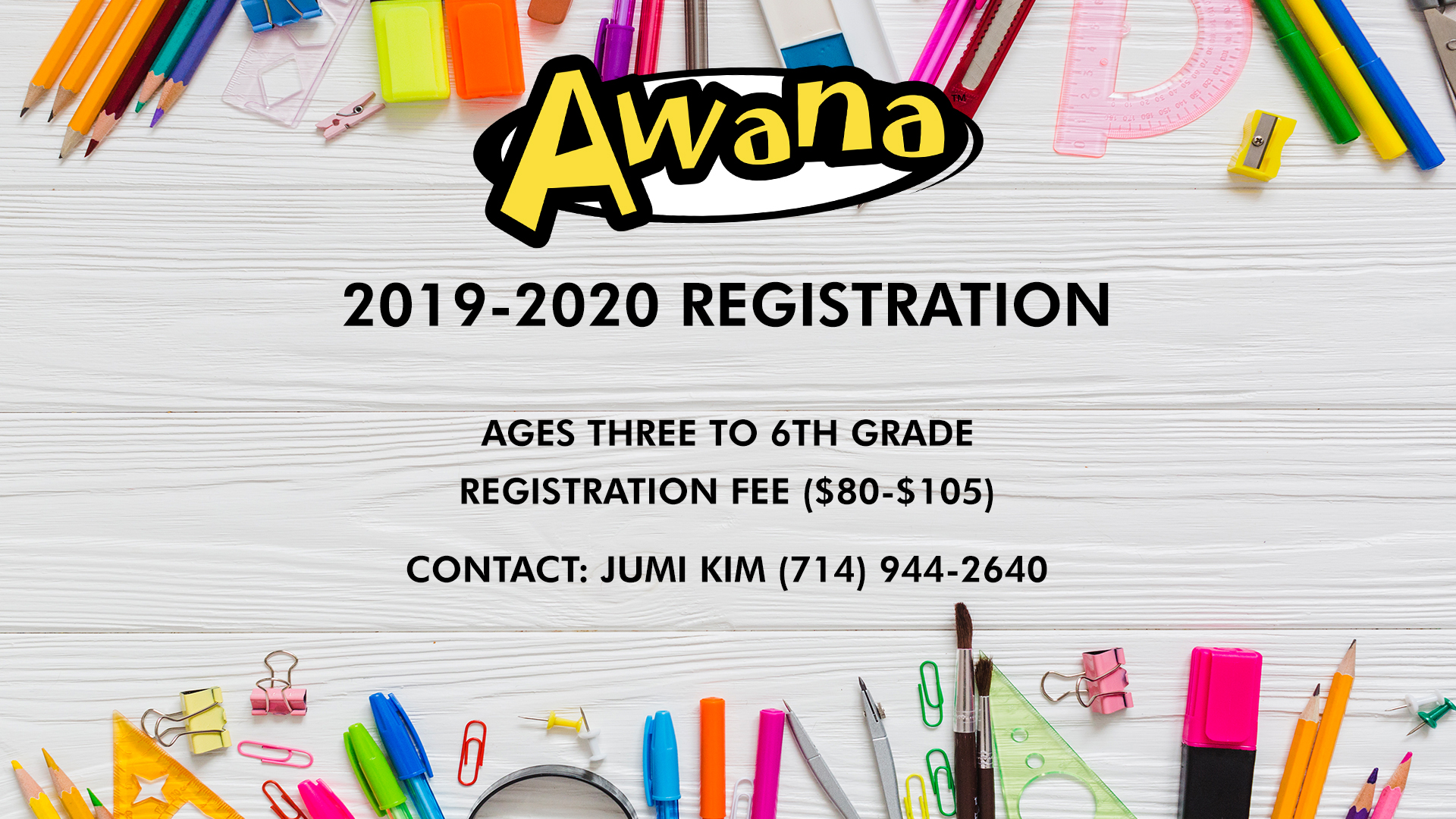 AWANA 2019-2020 Registration