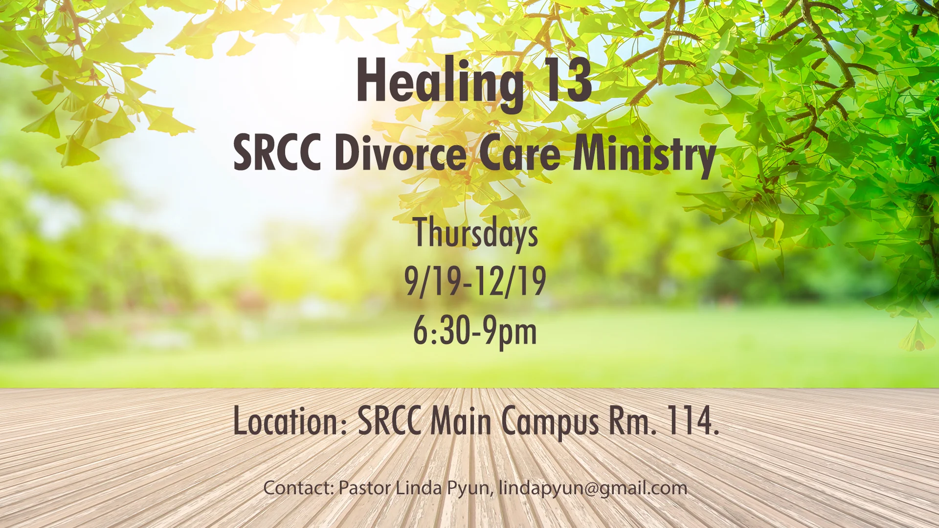 SRCC Divorce Care Ministry - "Healing 13"