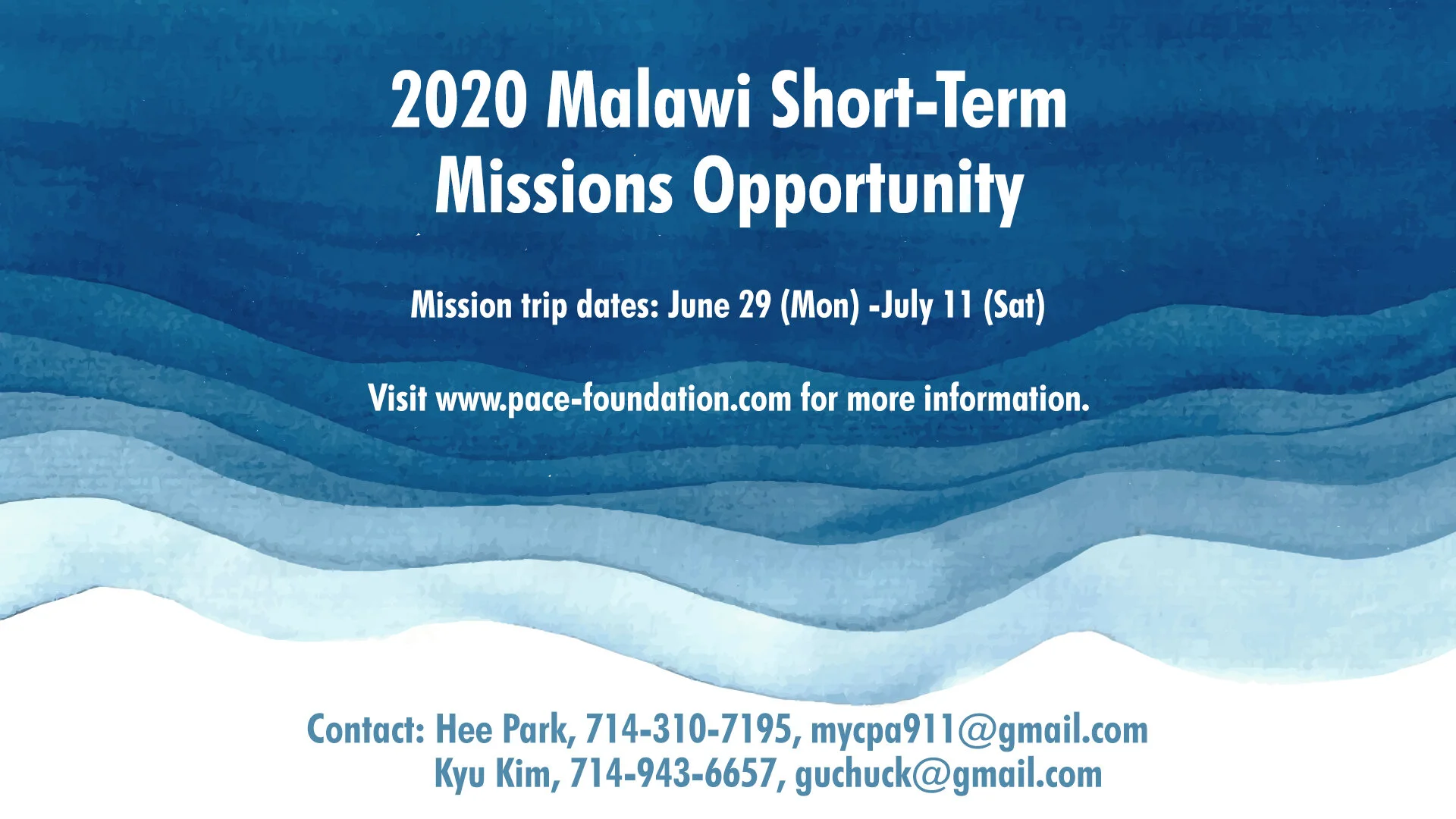 2020 Malawi Short-Term Missions Opportunity