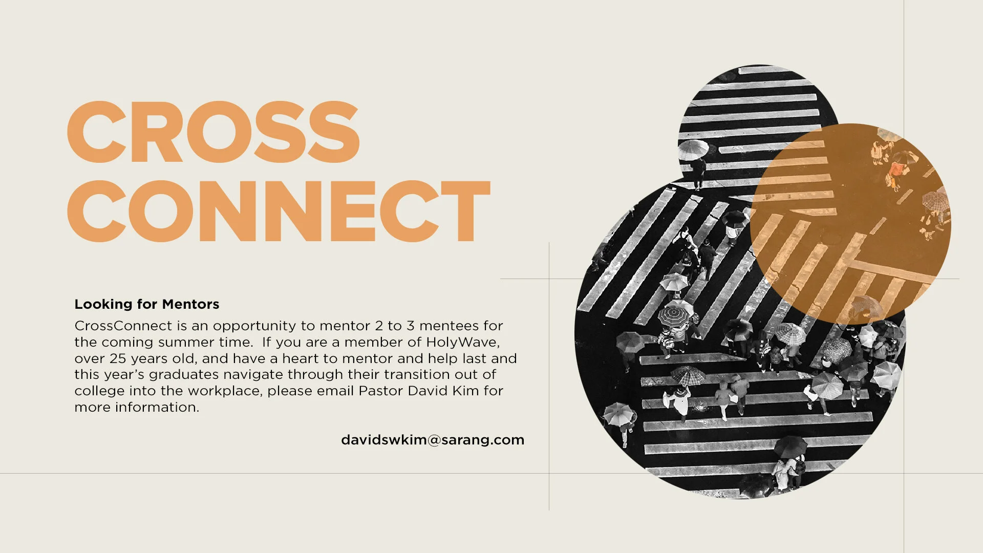 CrossConnect Summer Mentoring Opportunity