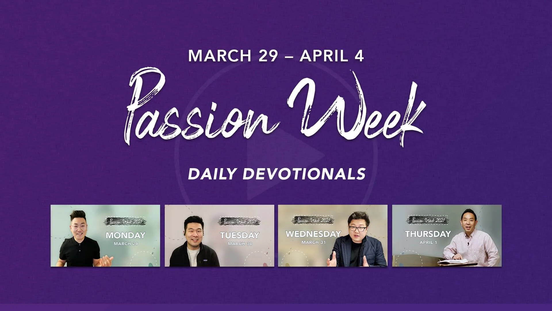 Passion Week Daily Devotionals