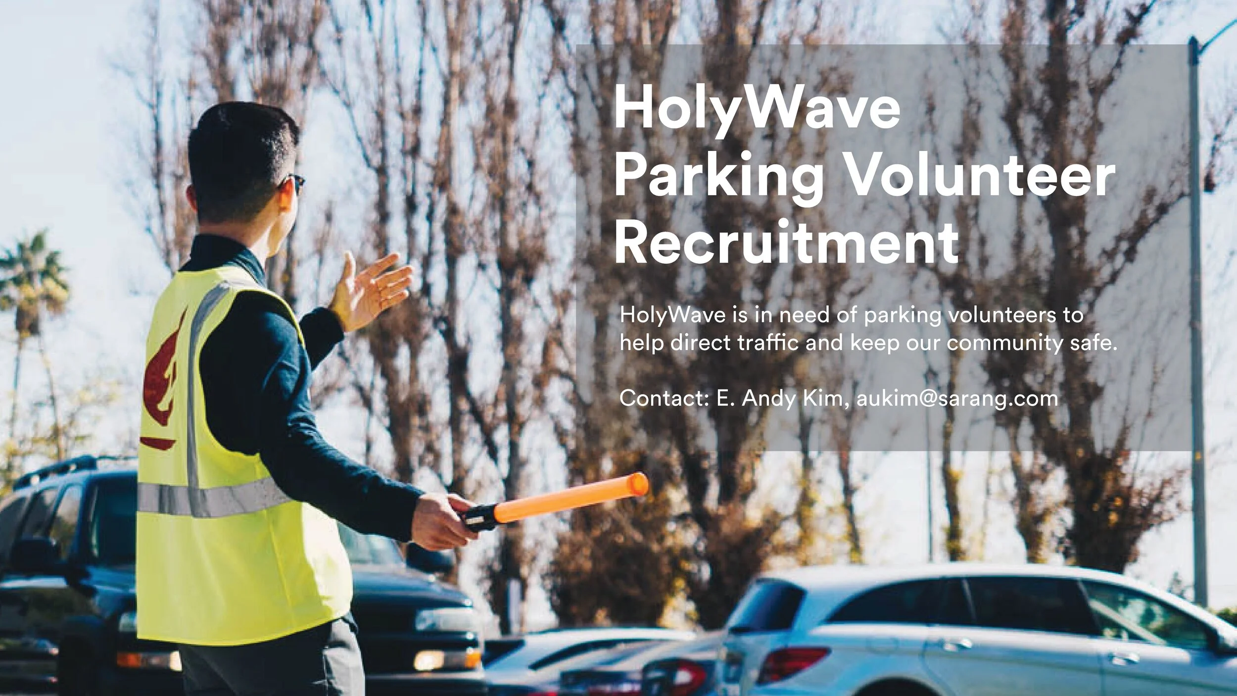 HolyWave Parking Volunteers' Recruitment