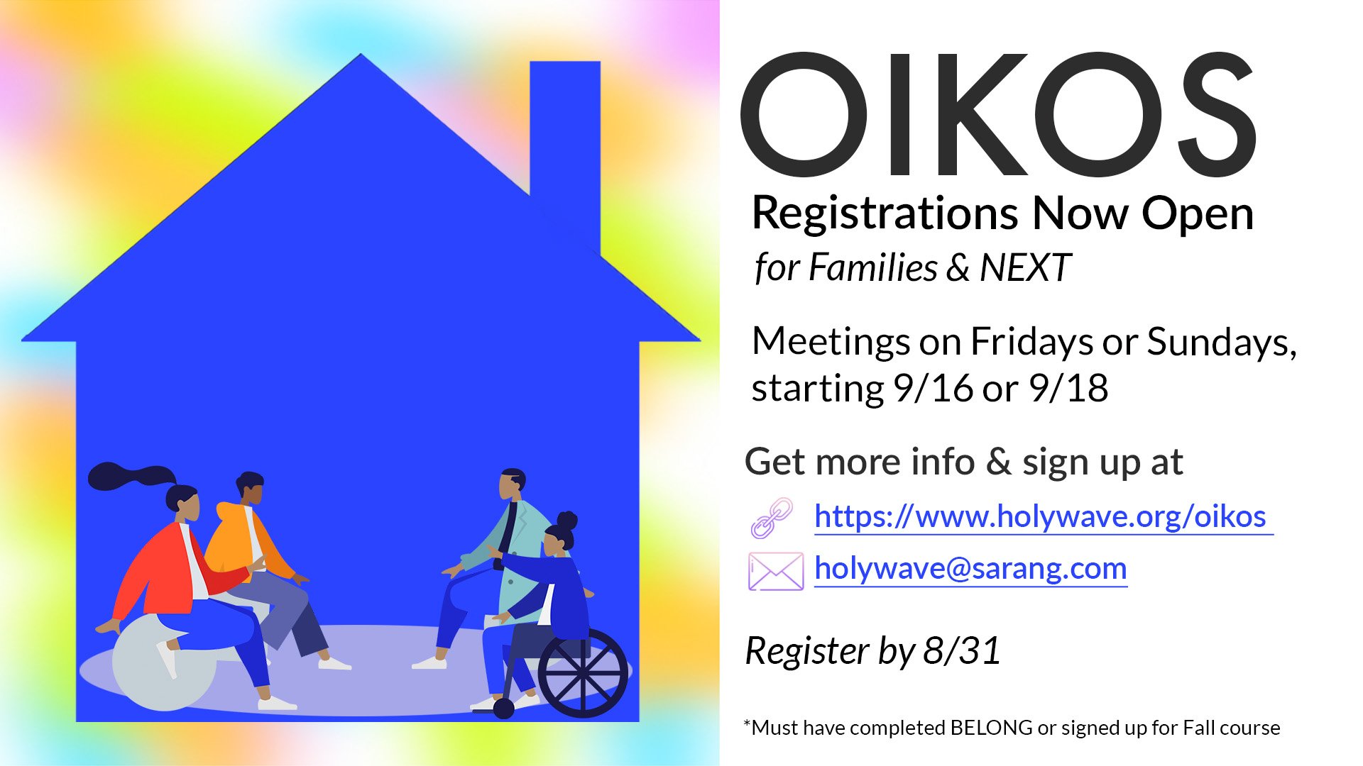 2022-23 Oikos Registrations &amp; Leader Recruitment