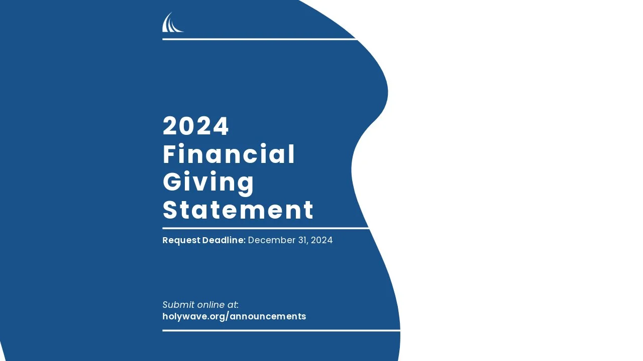 2024 Financial Giving Statement Request Forms Available