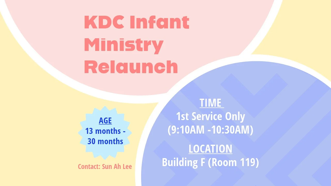 KDC Infant Ministry Relaunch 